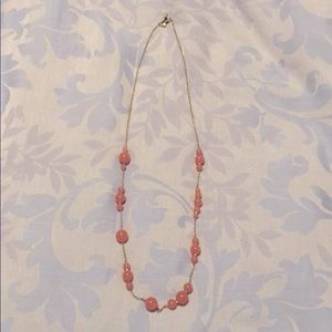 J. Crew Long Peach Beaded Necklace